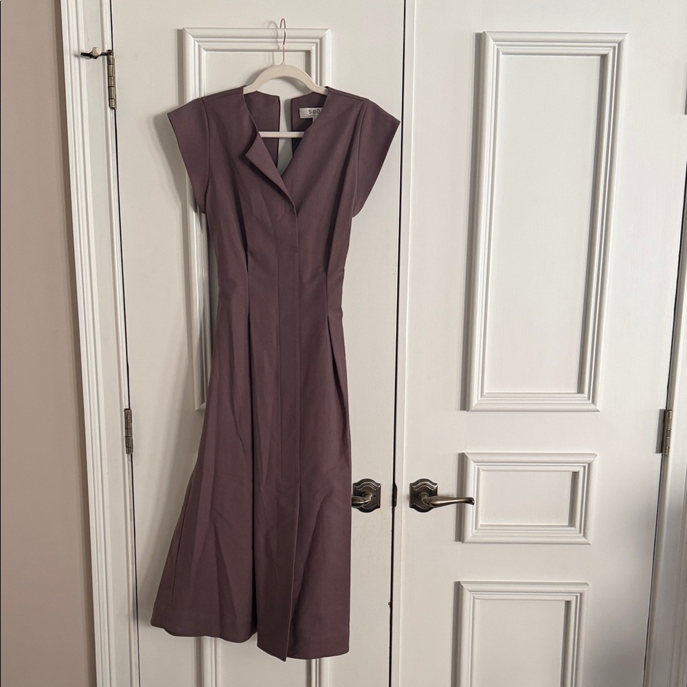 NWT Sea New York Lennox Belted Modern Midi Dress